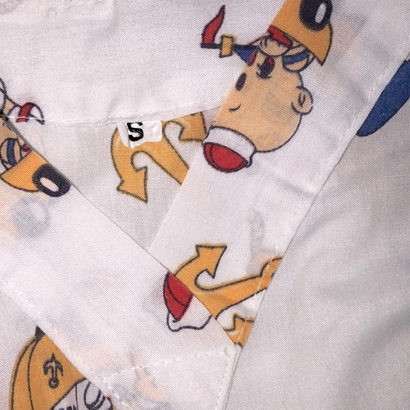 Popeye & Olive oil cartoon size small scrubs top - Picture 4 of 5